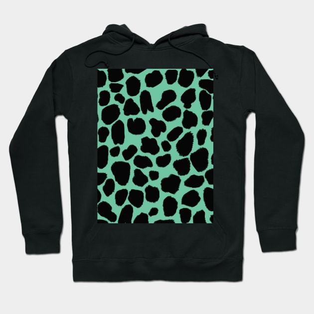 Green Cow Print Hoodie by OneThreeSix